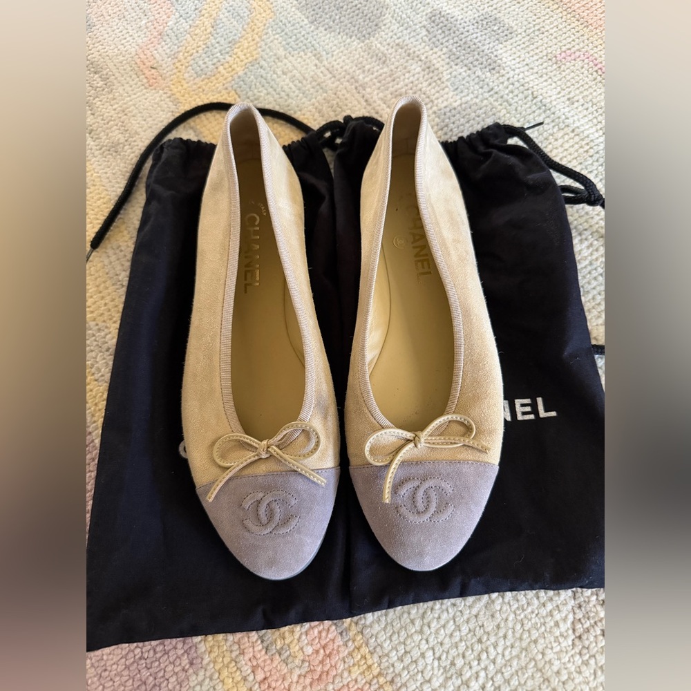Chanel Suede Ballet Flats